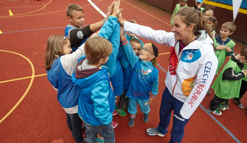 Třetí ročník Sazka Olympijského víceboje odstartoval tréninkem s mistryní světa Kudějovou