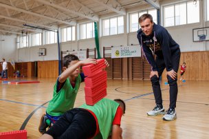 Olympijský trénink s Janem Kufem na ZŠ  Sokolov, Pionýrů