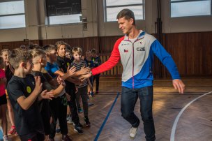 Olympijský trénink s Jakubem Jurkou na ZŠ Opava, Englišova