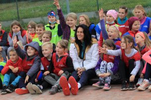 Olympijský trénink s Šárkou Kašpárkovou na ZŠ Pod Kabáticí, Frýdek Místek