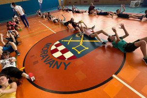 Olympijský trénink s Davidem Svobodou na ZŠ Moravany