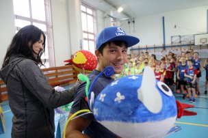 Olympijský trénink s Jirkou Prskavcem na ZŠ Jindřichův Hradec