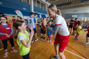 Olympijský trénink s Ivou Večeřovou na ZŠ Měřín