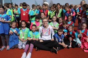 Olympijský trénink s Míšou Hrubou na ZŠ Olomouc